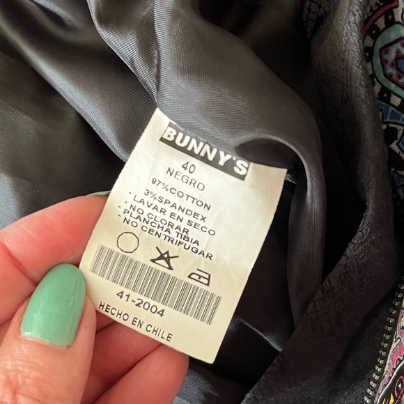 Bny’s Bunny’s Mixed Media Jacket Coat Woman’s Size 40 US M Brocade Velvet Unique - Picture 8 of 10